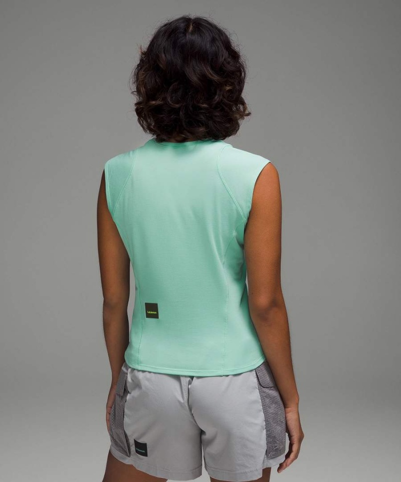 Lululemon Cap Sleeve Vandring Linne Dam Mintgröna Sverige | EPRJZB761