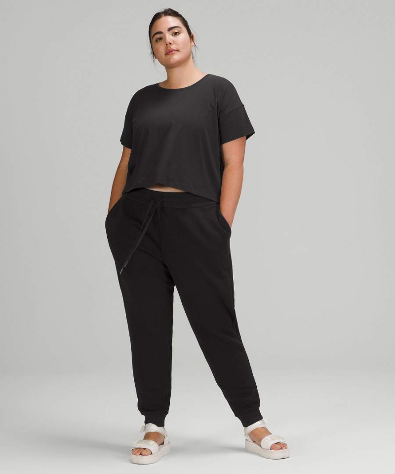 Lululemon Cates Cropped T-shirt Dam Svarta Sverige | BXVKGU850