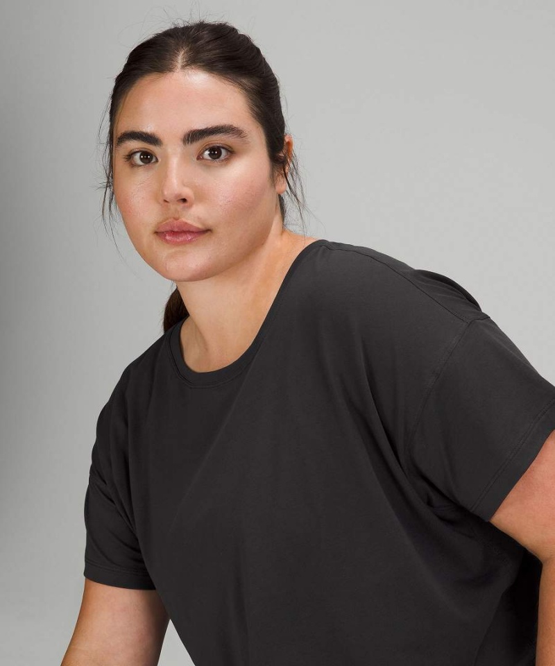 Lululemon Cates Cropped T-shirt Dam Svarta Sverige | BXVKGU850