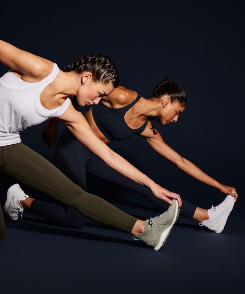 Lululemon Chargefeel 2 Mid Sneakers Dam Ljusolivgröna Vita Sverige | PLDYNA824