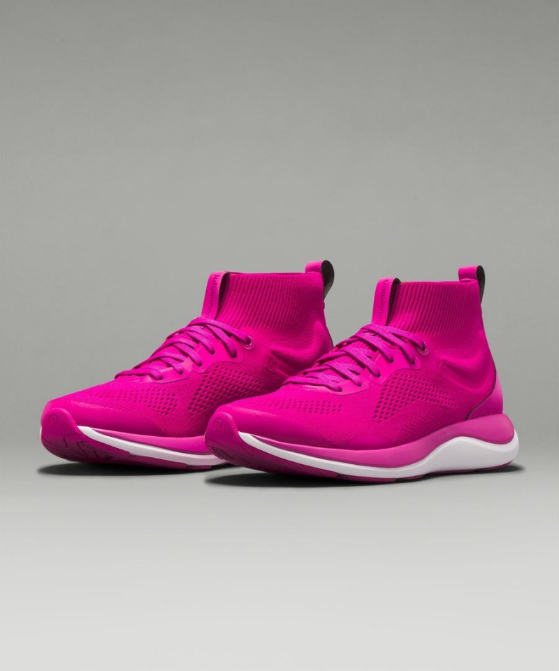Lululemon Chargefeel Mid Sneakers Dam Rosa Vita Sverige | SDBGCW687
