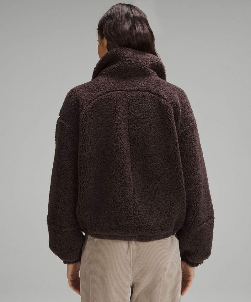 Lululemon Cinchable Fleece Zip-Up Jackor Dam Choklad Sverige | XGJYAS652