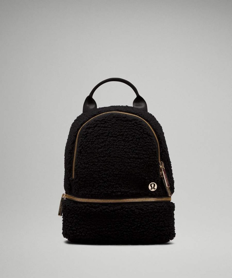 Lululemon City Adventurer Micro 3L Fleece Ryggsäckar Dam Svarta Guld Sverige | FBZDHT345