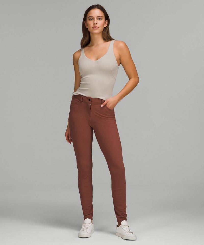 Lululemon City Sleek Slim-Fit 5 Pocket High-Rise Byxor Dam Koppar Koppar Sverige | JSYMGC754