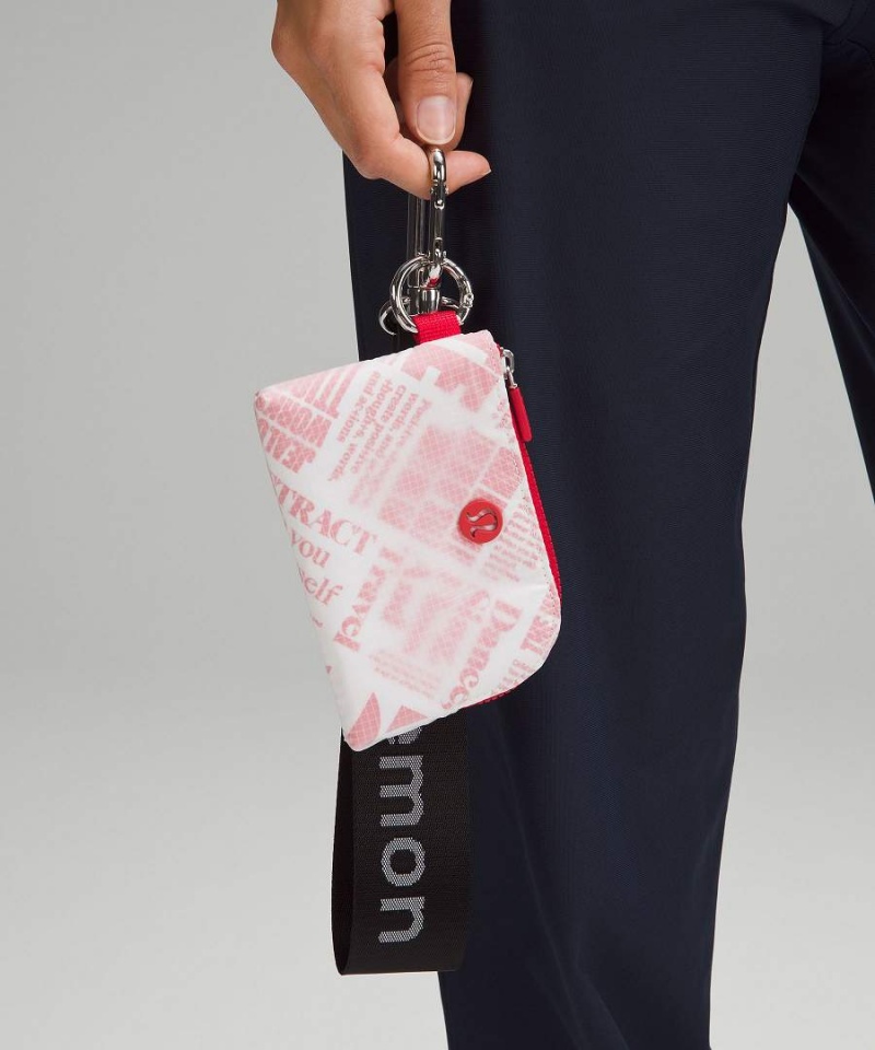 Lululemon Clippable Manifesto Print Card Påse Dam Vita Röda Sverige | WSLDEQ324