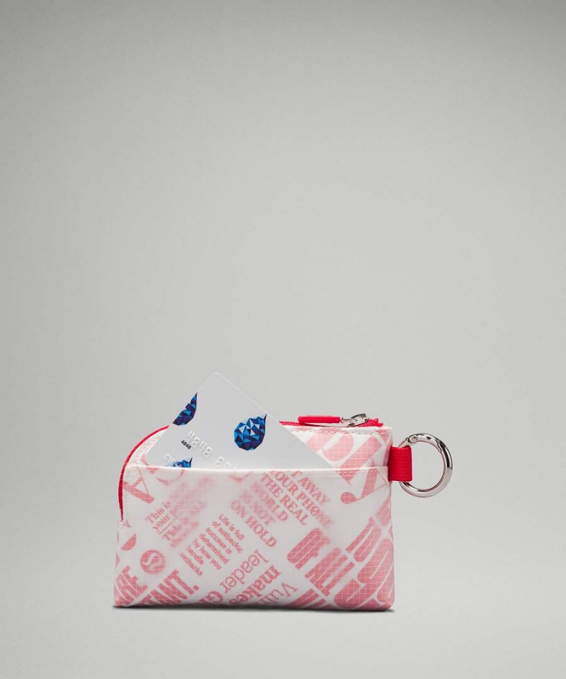 Lululemon Clippable Manifesto Print Card Påse Dam Vita Röda Sverige | WSLDEQ324