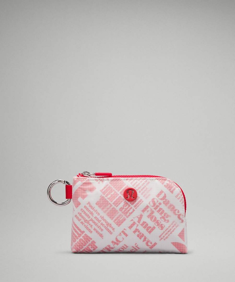 Lululemon Clippable Manifesto Print Card Påse Dam Vita Röda Sverige | WSLDEQ324