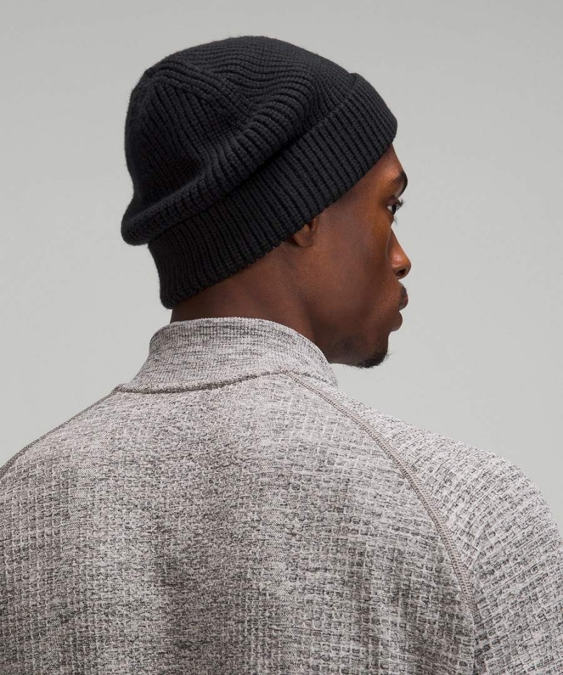 Lululemon Close-Fit Ull-Blend Räfflad Knit Mössa Dam Svarta Sverige | XAPZHL138