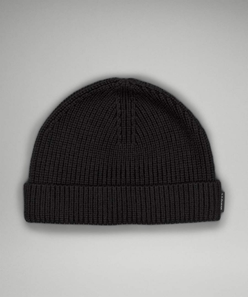 Lululemon Close-Fit Ull-Blend Räfflad Knit Mössa Dam Svarta Sverige | XAPZHL138