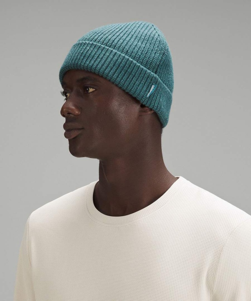 Lululemon Close-Fit Ull-Blend Räfflad Knit Mössa Herr Turkos Sverige | FLMVUY762