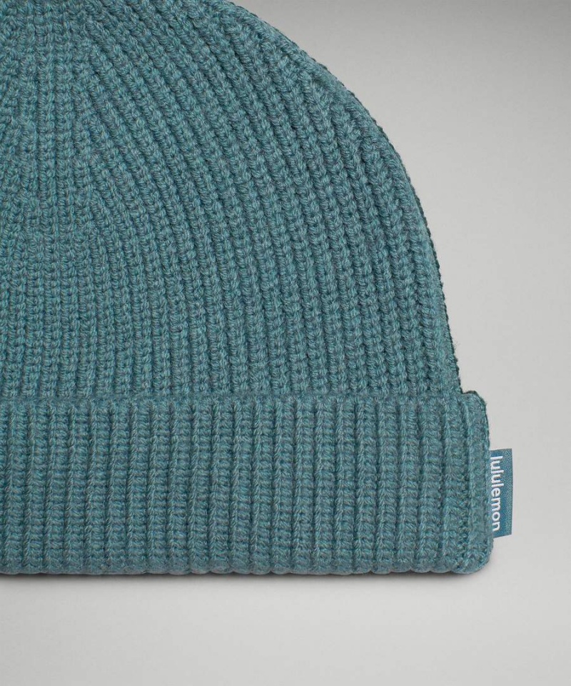 Lululemon Close-Fit Ull-Blend Räfflad Knit Mössa Herr Turkos Sverige | FLMVUY762