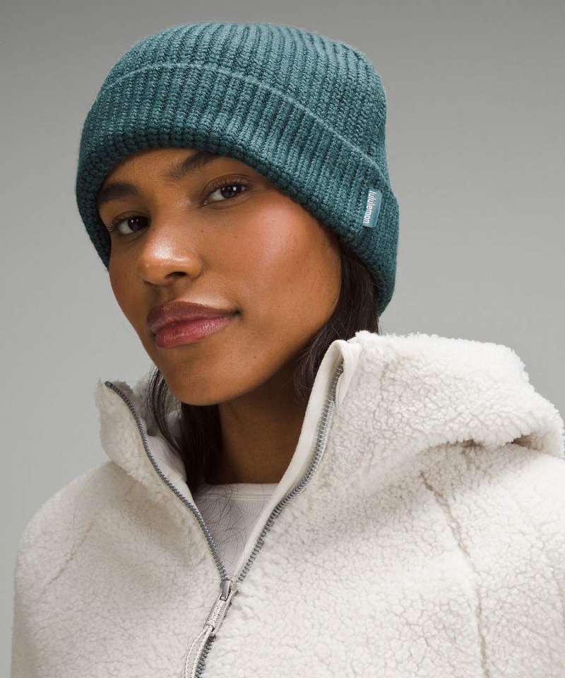 Lululemon Close-Fit Ull-Blend Räfflad Knit Mössa Herr Turkos Sverige | FLMVUY762