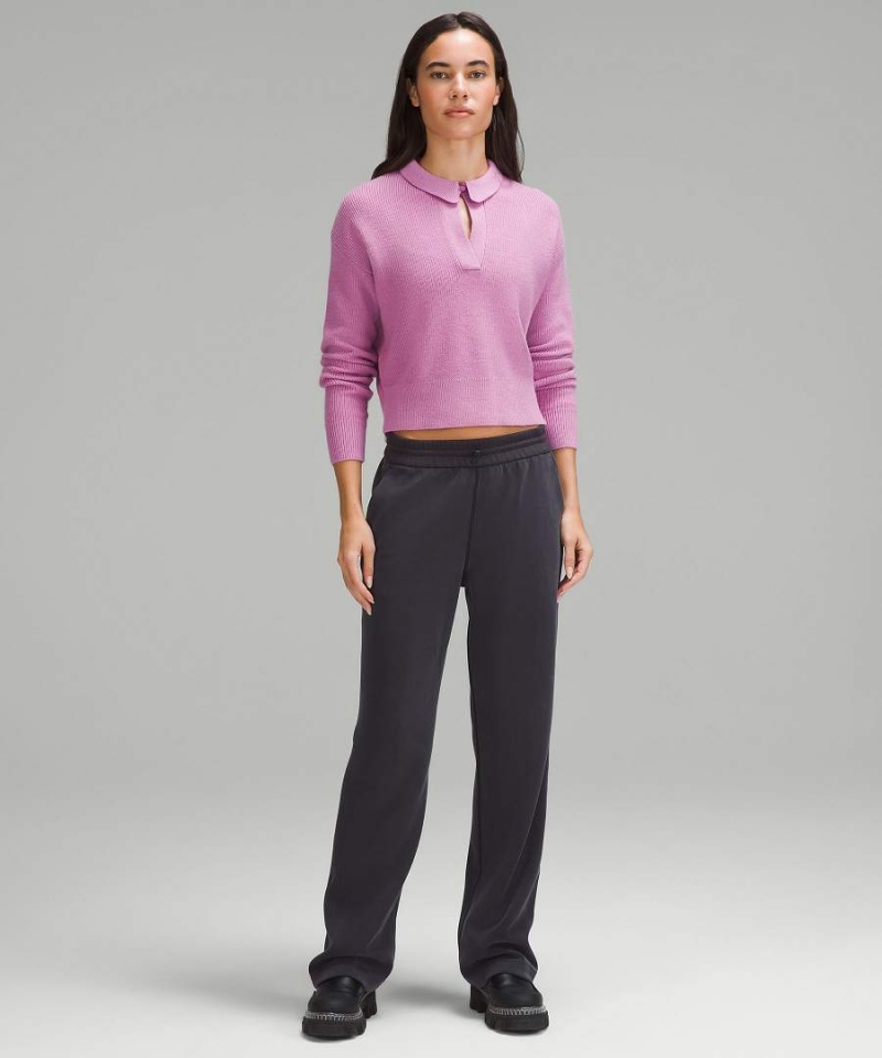 Lululemon Collared Merino Ull-Blend Tröjor Dam Lila Sverige | ZGAOQD578