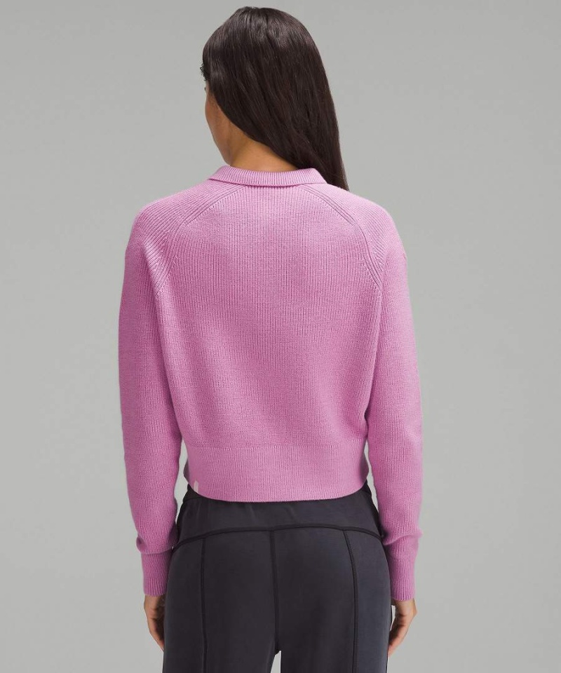 Lululemon Collared Merino Ull-Blend Tröjor Dam Lila Sverige | ZGAOQD578
