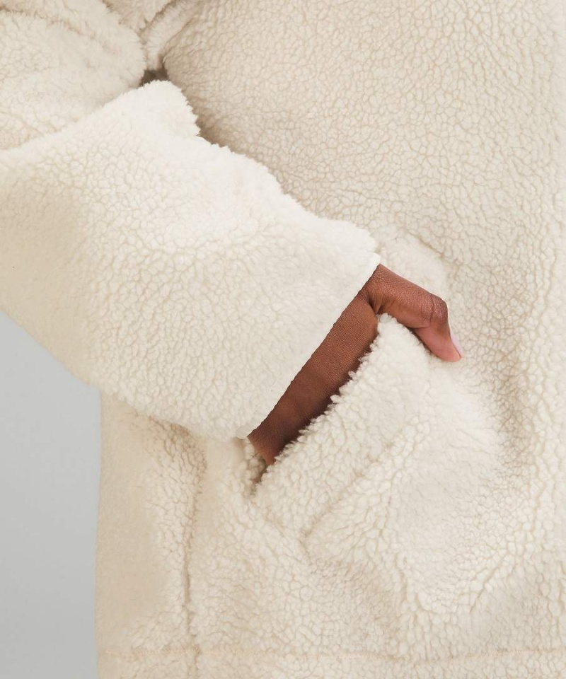 Lululemon Collarless Textured Fleece Full Zip Rockar Dam Vita Sverige | JKQYHX580