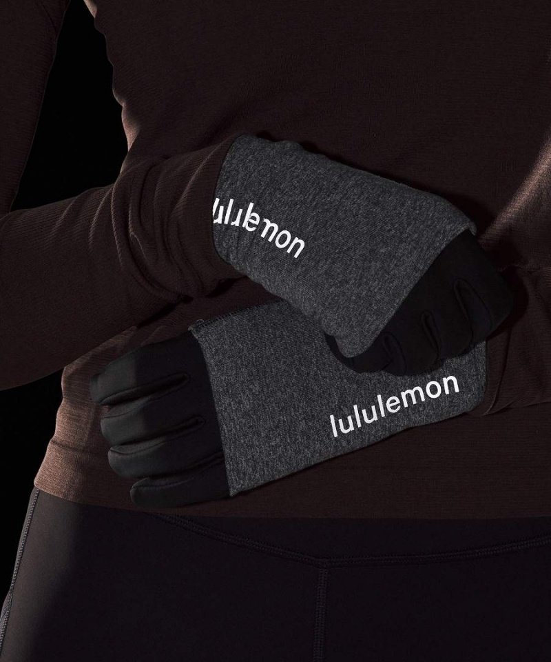 Lululemon Convertible Extended Cuff Handskar Dam Svarta Svarta Sverige | GIFUEJ574