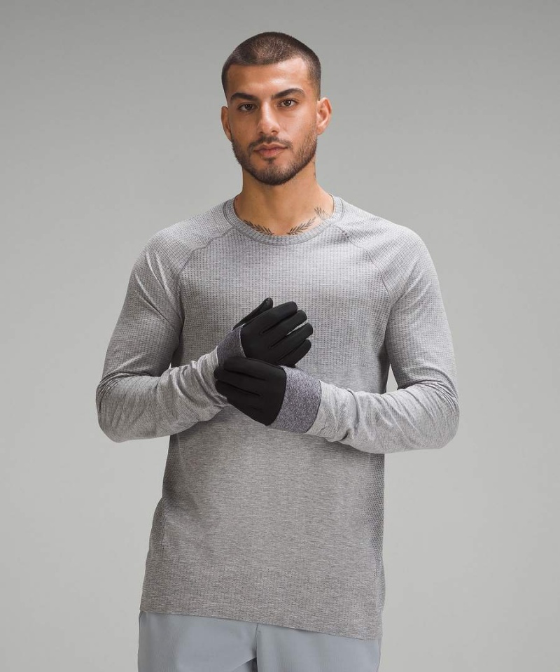 Lululemon Convertible Extended Cuff Handskar Herr Svarta Svarta Sverige | CHUKFR462