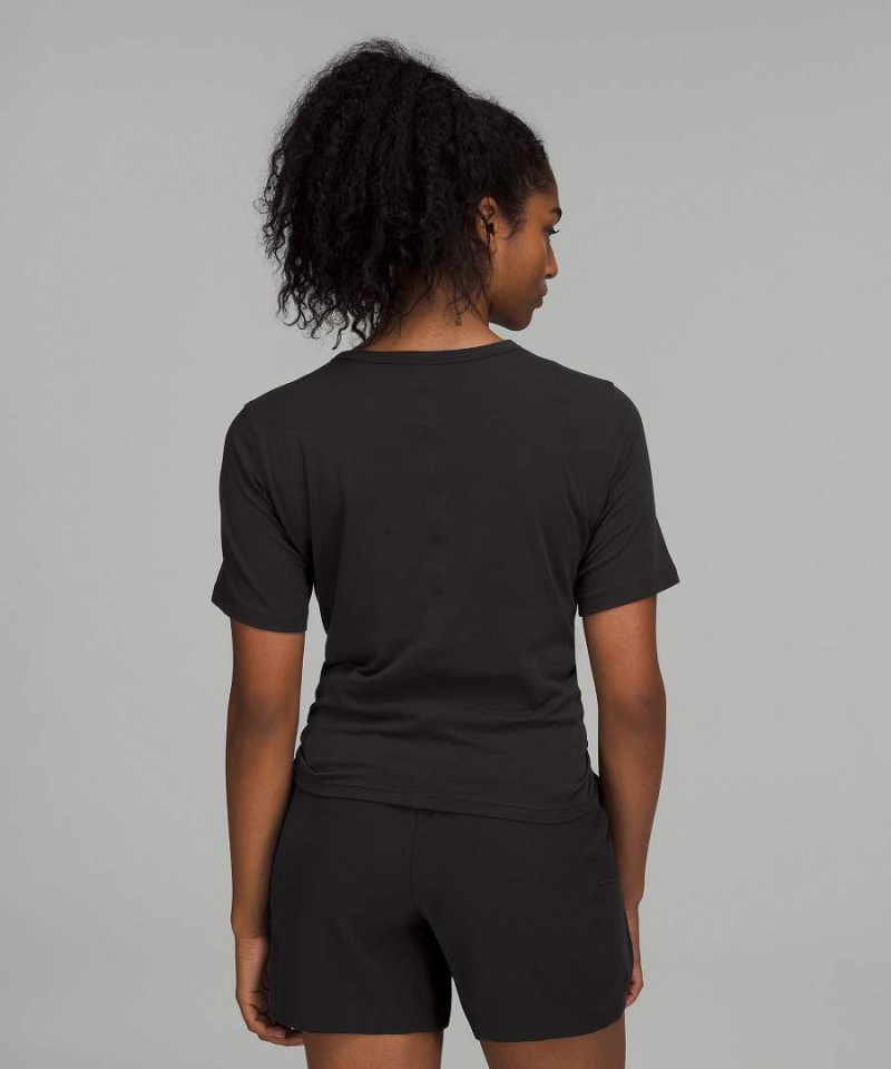 Lululemon Crescent T-shirt Dam Svarta Sverige | QEJRXH986
