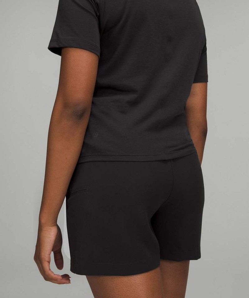 Lululemon Crescent T-shirt Dam Svarta Sverige | QEJRXH986