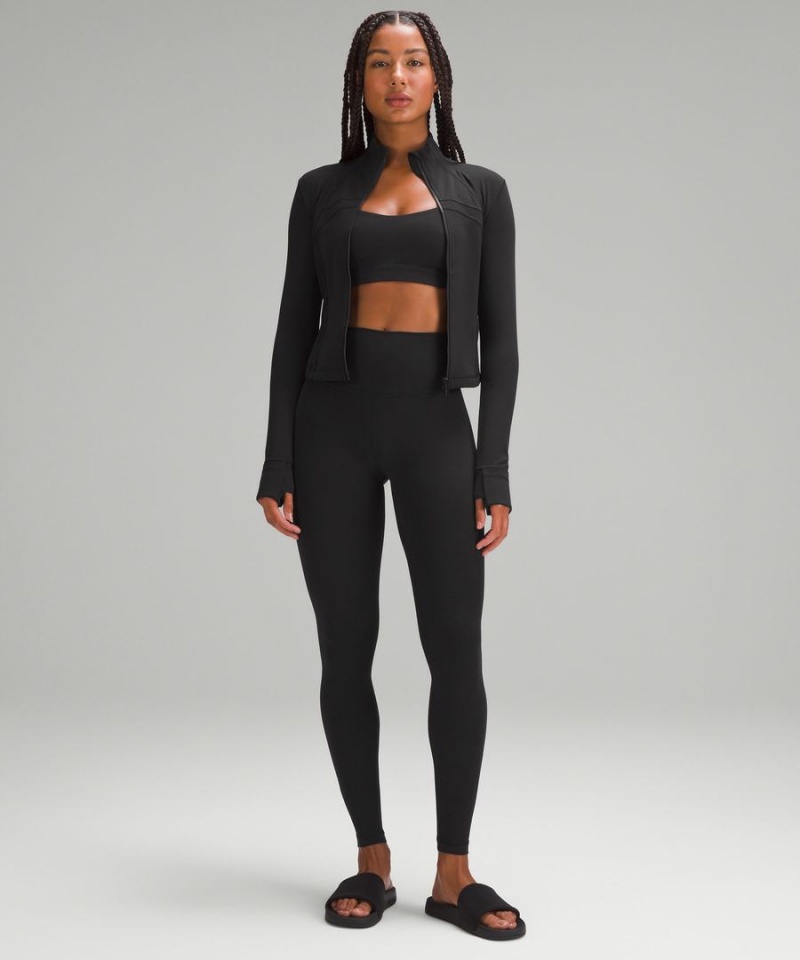 Lululemon Cropped Nulu Define Jacket Dam Svarta Sverige | NIHBUG897