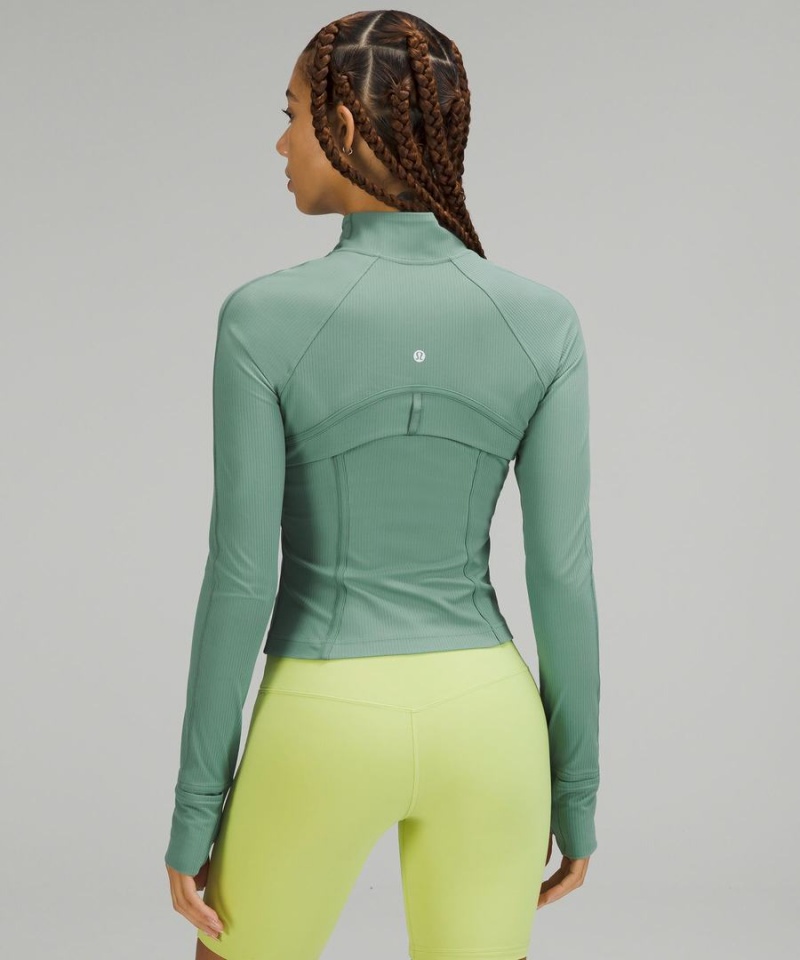 Lululemon Cropped *Räfflad Nulu Define Jacket Dam Turkos Sverige | AEWFIK635