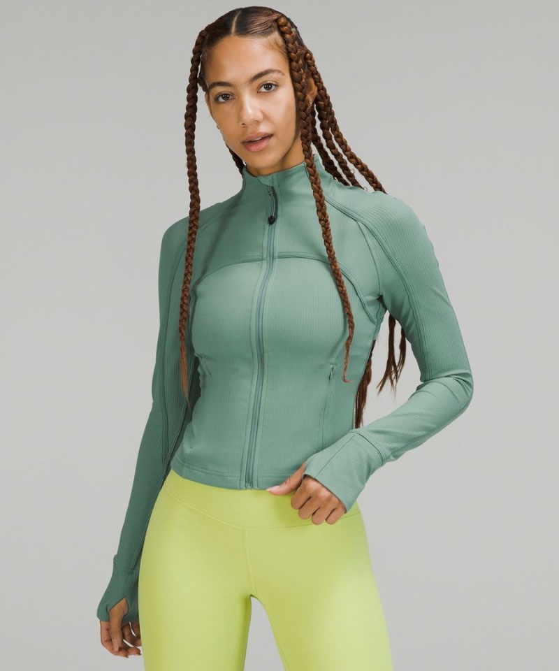 Lululemon Cropped *Räfflad Nulu Define Jacket Dam Turkos Sverige | AEWFIK635