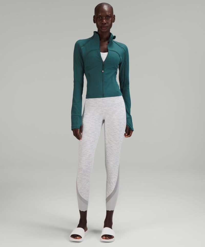Lululemon Cropped *Räfflad Nulu Define Jacket Dam Gröna Sverige | TFDQOU150