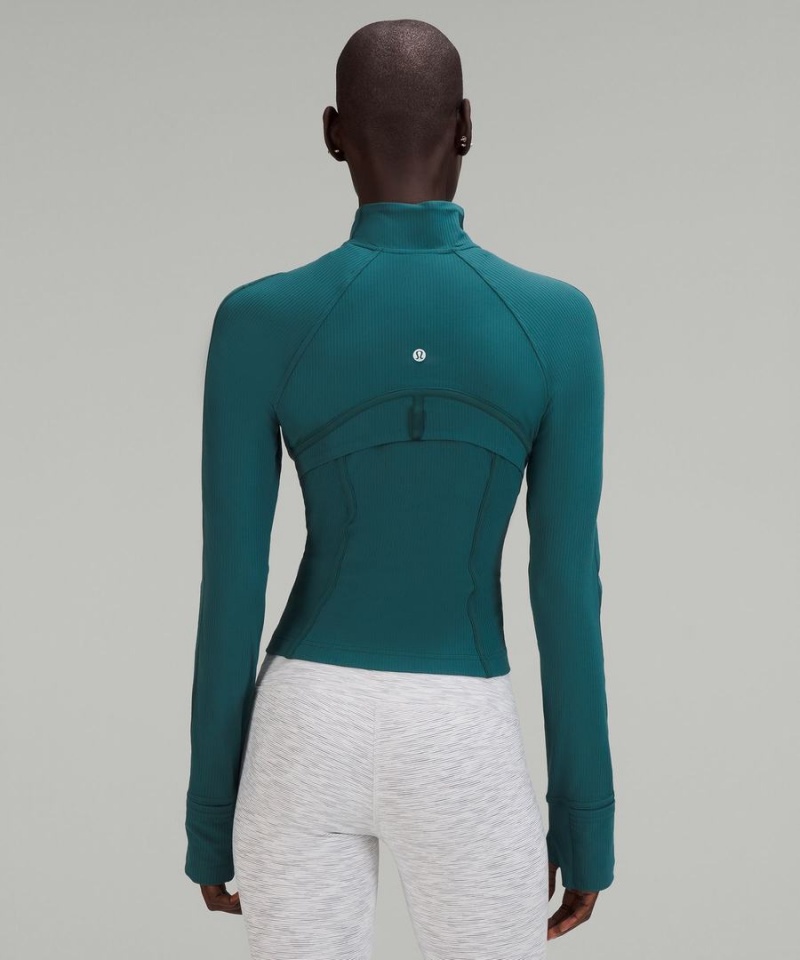 Lululemon Cropped *Räfflad Nulu Define Jacket Dam Gröna Sverige | TFDQOU150