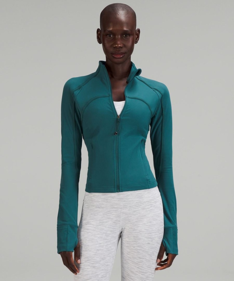 Lululemon Cropped *Räfflad Nulu Define Jacket Dam Gröna Sverige | TFDQOU150