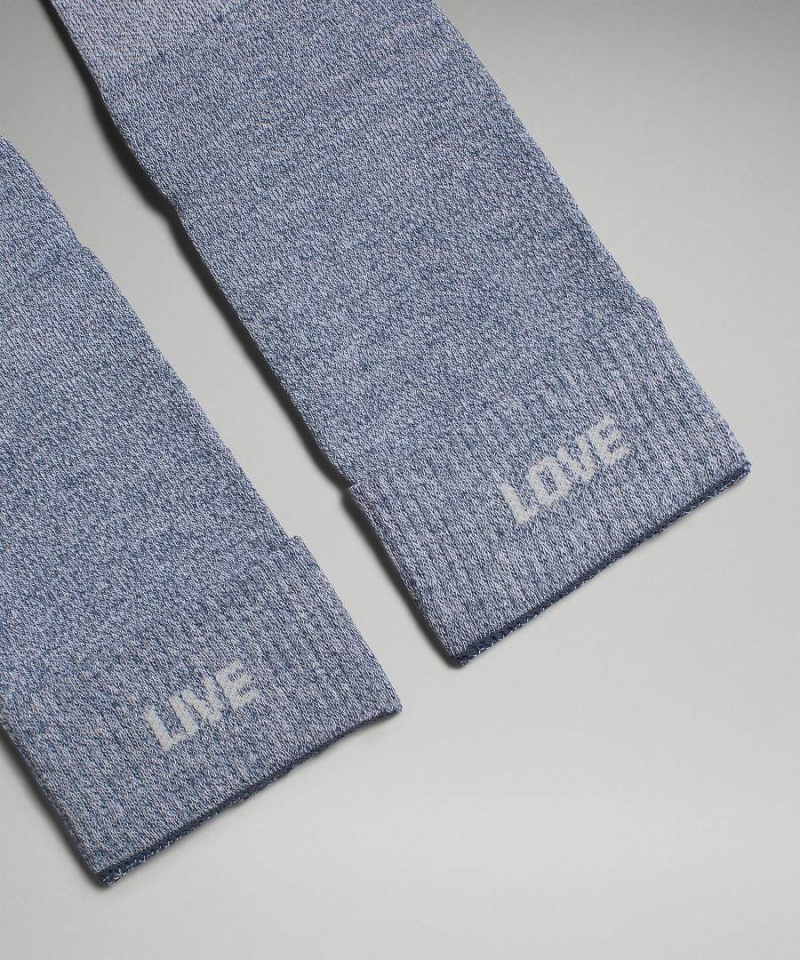 Lululemon Daily Stride Bekvämlighet Crew 3 Pack Strumpor Herr Vita Grå Svarta Sverige | GQOUCK693