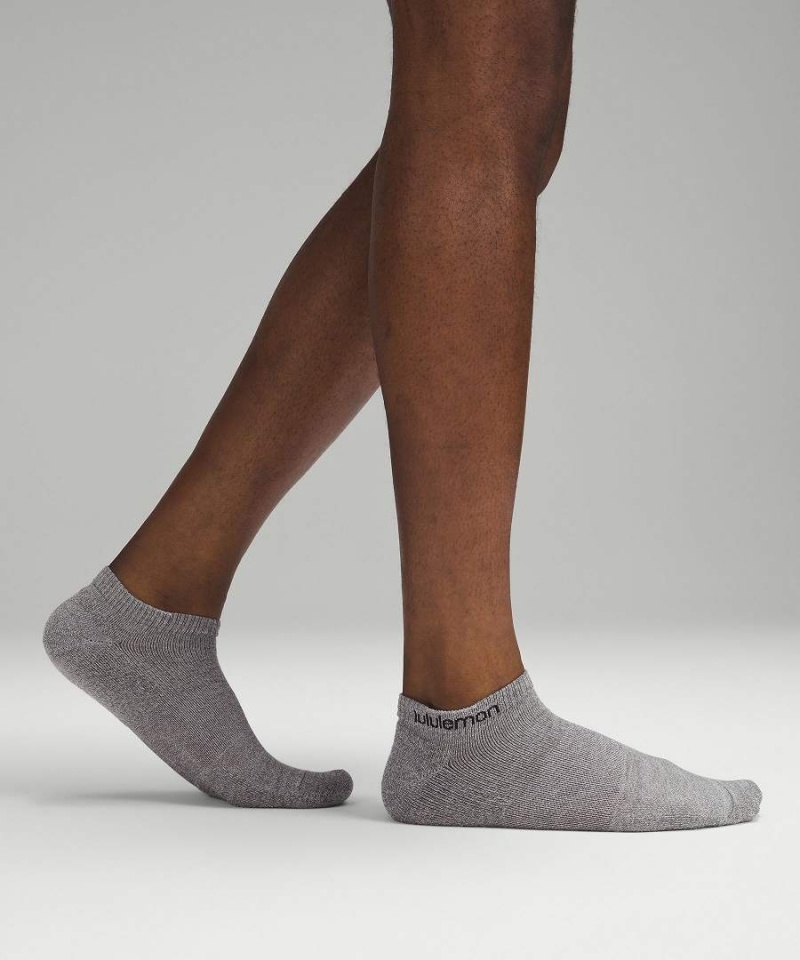 Lululemon Daily Stride Bekvämlighet Low-Ankle 3 Pack Strumpor Herr Grå Blå Olivgröna Sverige | TGRENQ481