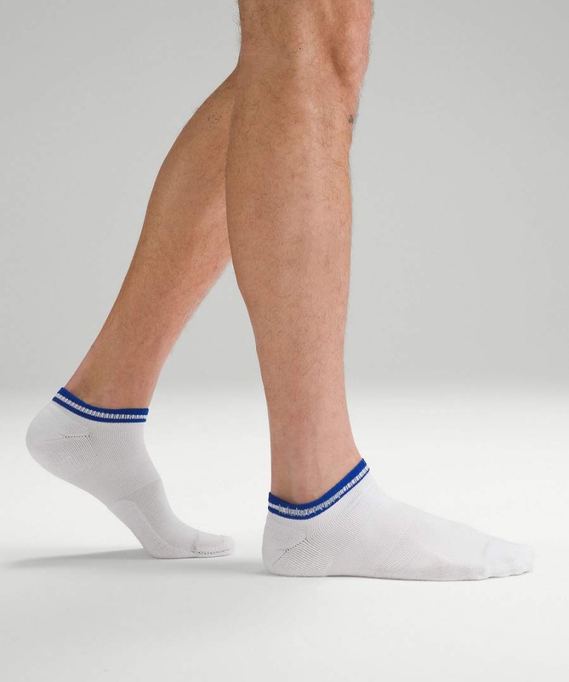 Lululemon Daily Stride Bekvämlighet Low-Ankle 5 Pack Strumpor Herr Vita Olika Färger Sverige | PEGRFB038