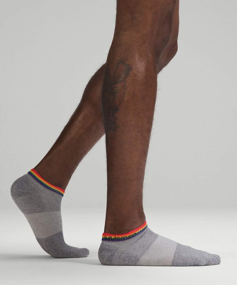Lululemon Daily Stride Bekvämlighet Low-Ankle 3 Pack Strumpor Herr Vita Grå Svarta Sverige | XBTIHV036