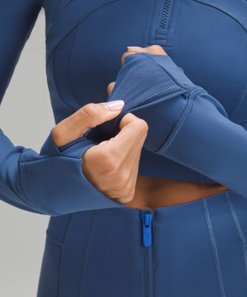 Lululemon Define Cropped Half Zip Luon Tröjor Dam Blå Sverige | WMGFPZ265