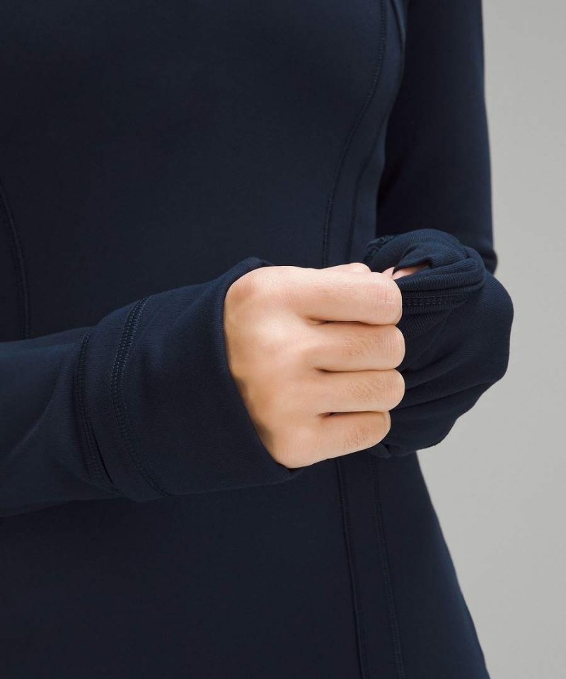 Lululemon Define Luon Long-Sleeve Klänning Dam Marinblå Sverige | MXQGBW714