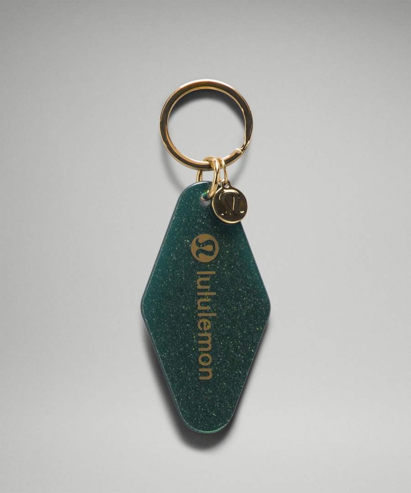 Lululemon Diamond-Shaped Hotel Nyckelband Dam Svarta Bruna Guld Sverige | XZOQWK085