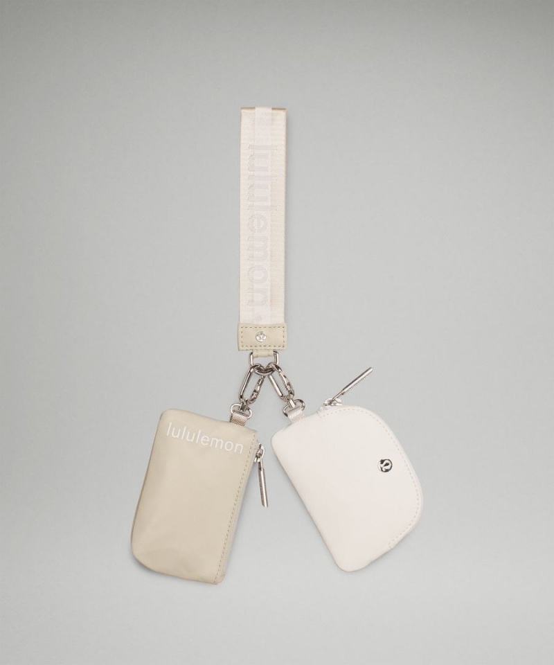 Lululemon Dual Pouch Wristlet Dam Beige Vita Vita Sverige | XKQFIW725