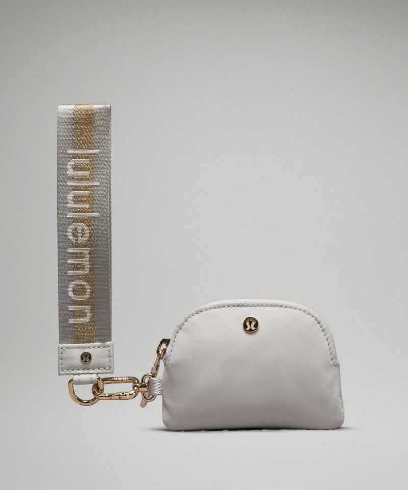 Lululemon Dual Pouch Wristlet Dam Guld Vita Sverige | BHAXIF386