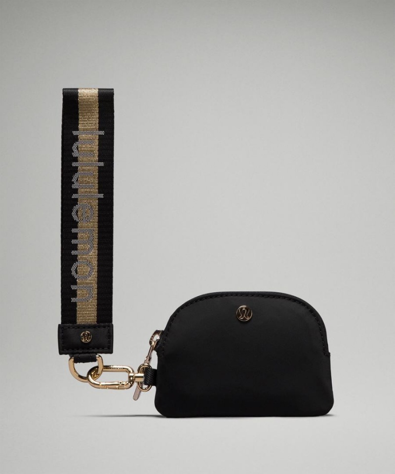 Lululemon Dual Pouch Wristlet Dam Svarta Guld Vita Sverige | CSHLGW051