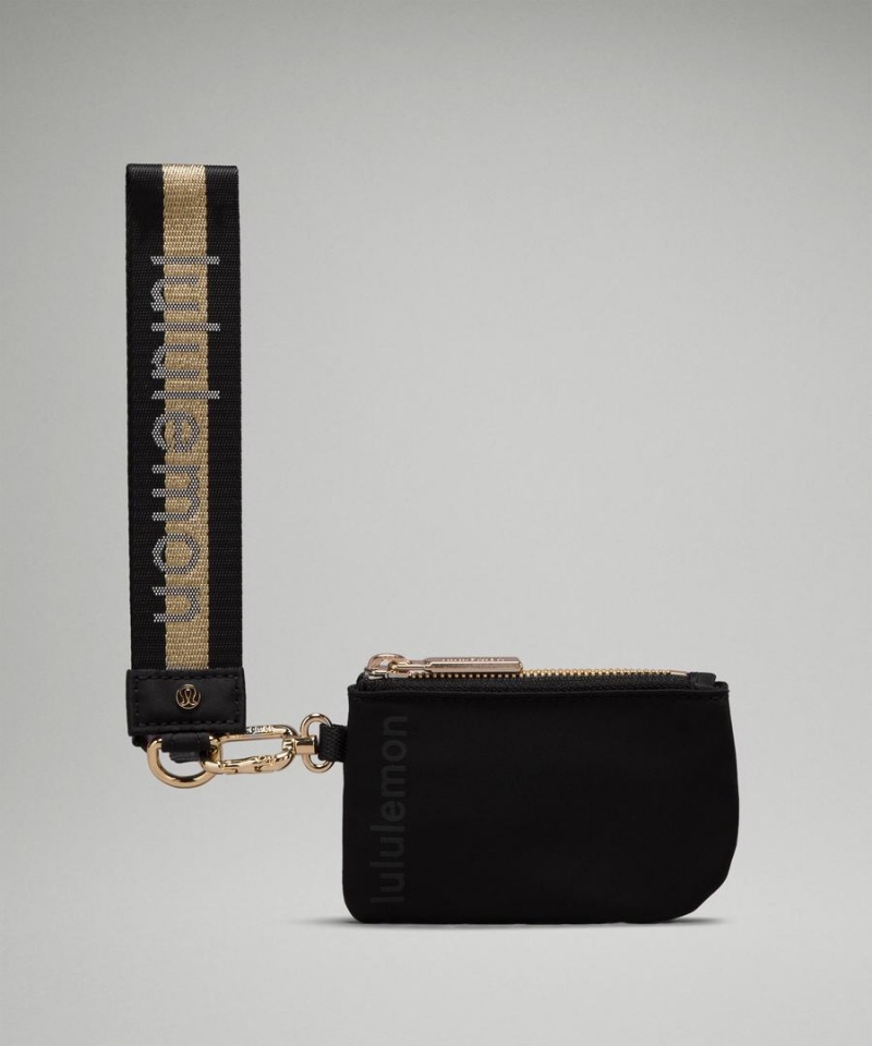 Lululemon Dual Pouch Wristlet Dam Svarta Guld Vita Sverige | CSHLGW051