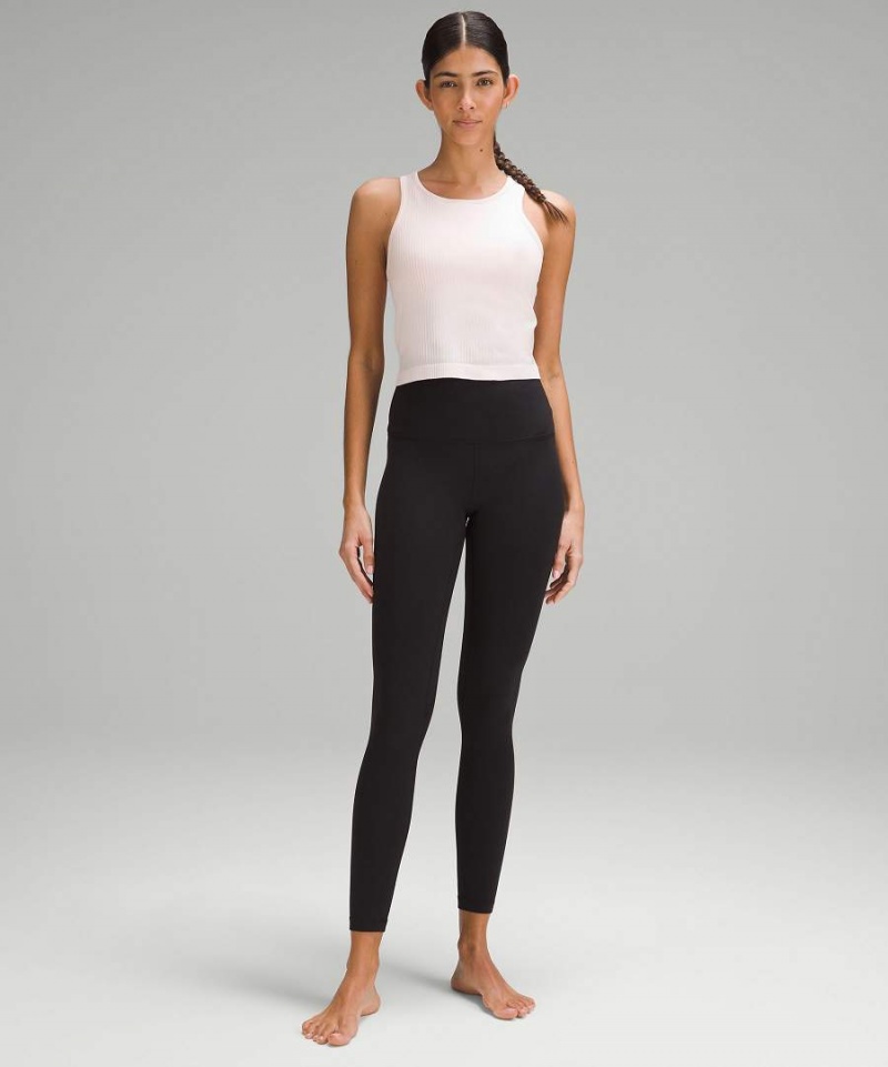 Lululemon Ebb to Street Cropped Racerback Linne Dam Ljusröda Sverige | CFUQBS943