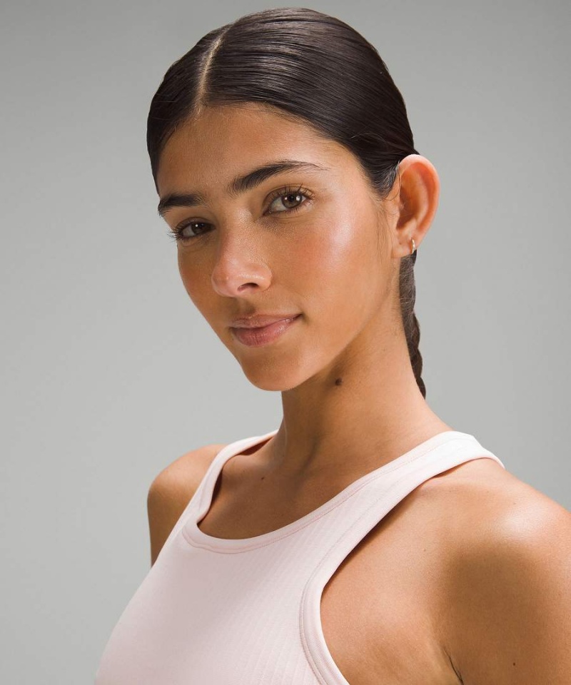 Lululemon Ebb to Street Cropped Racerback Linne Dam Ljusröda Sverige | CFUQBS943