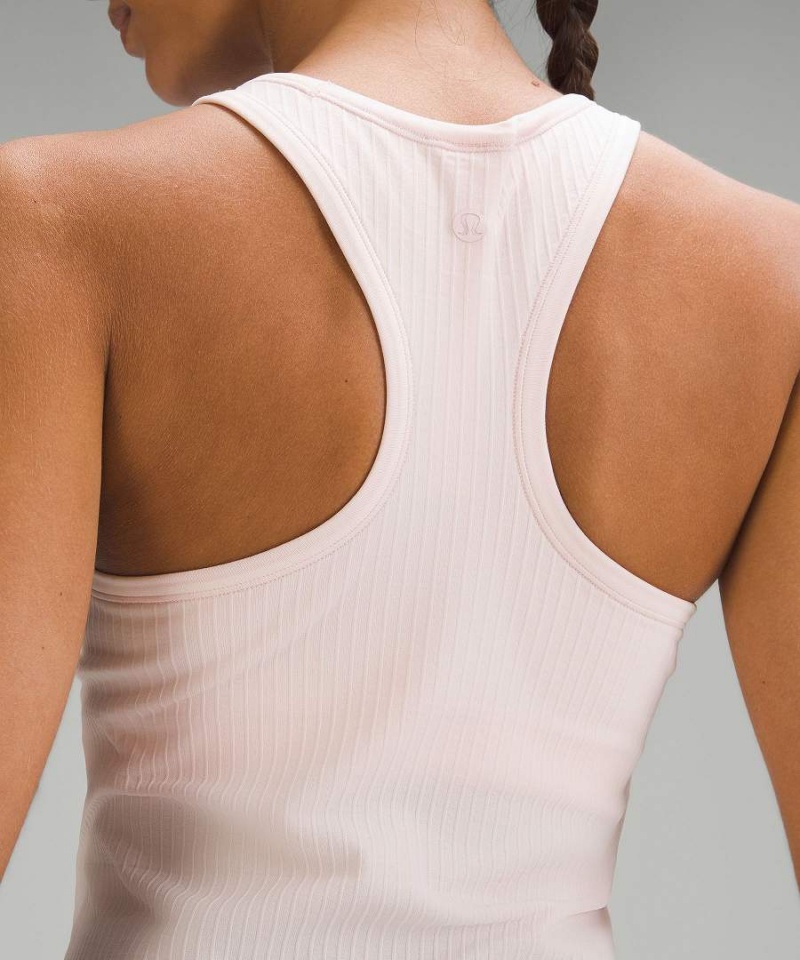 Lululemon Ebb to Street Cropped Racerback Linne Dam Ljusröda Sverige | CFUQBS943