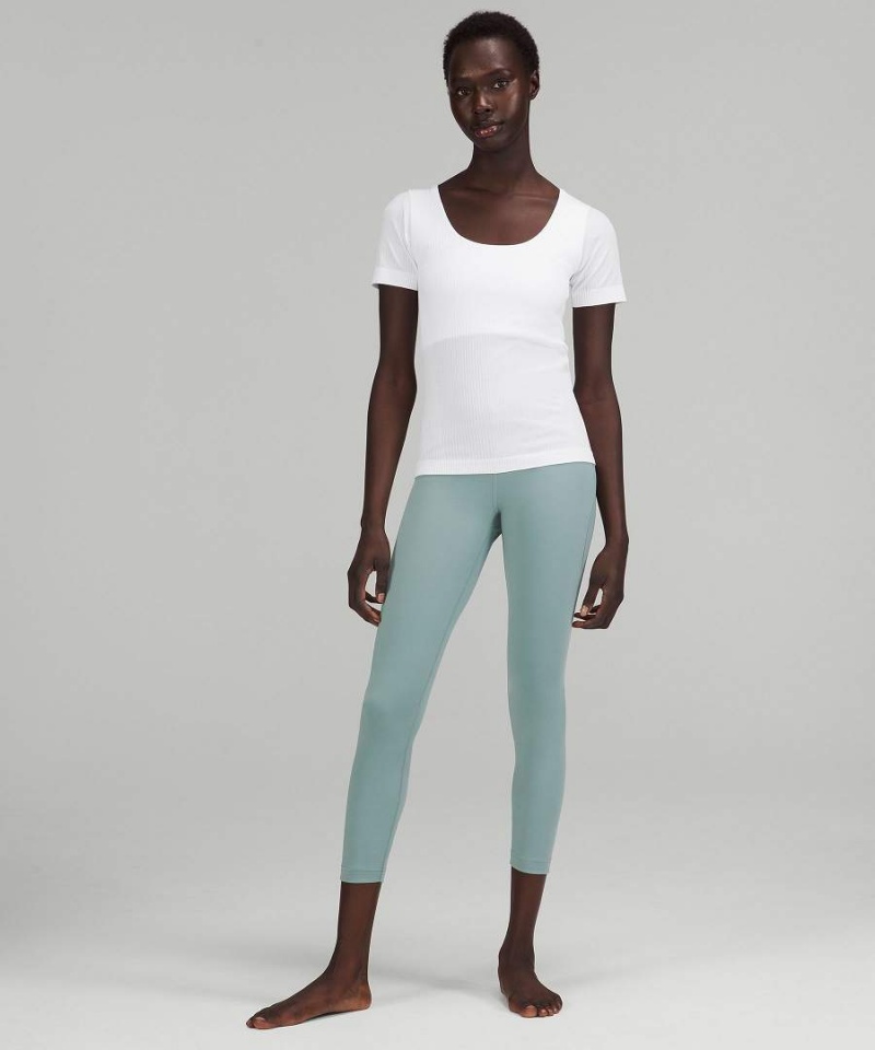 Lululemon Ebb to Street Korta-Sleeve T-shirt Dam Vita Sverige | NPSWQH073