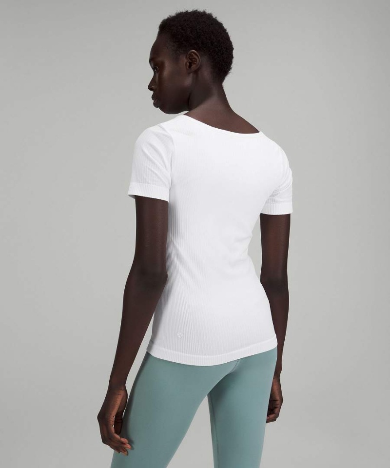 Lululemon Ebb to Street Korta-Sleeve T-shirt Dam Vita Sverige | NPSWQH073