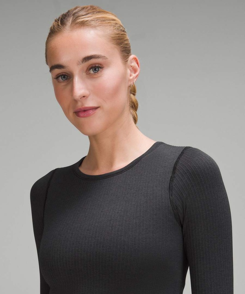 Lululemon Ebb to Street Långärmad Tröja Dam Svarta Sverige | UWNOSA647