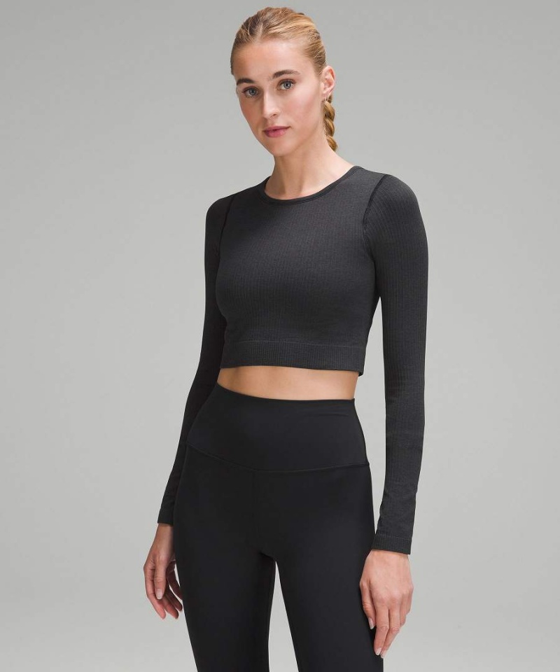 Lululemon Ebb to Street Långärmad Tröja Dam Svarta Sverige | UWNOSA647