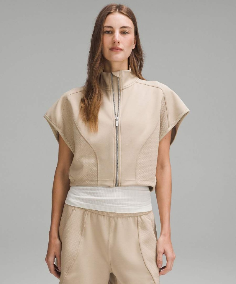 Lululemon Embossed Panel Full Zip Tröjor Dam Khaki Sverige | EZUPVO269