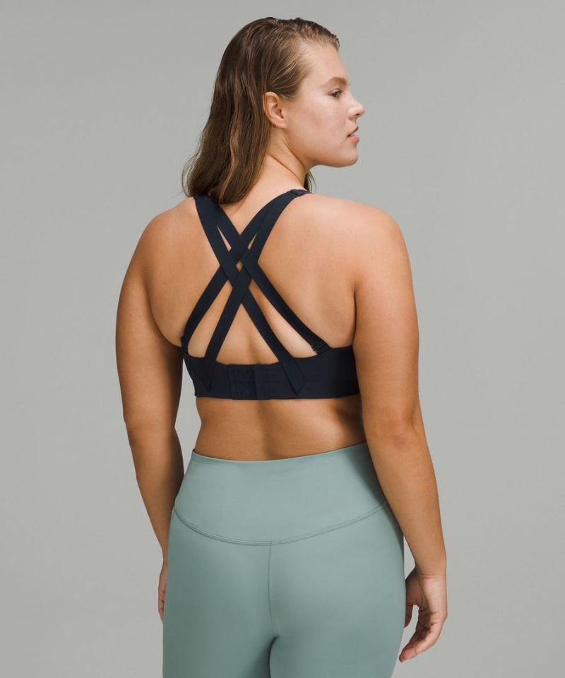 Lululemon Energy Bra High Support, B–DDD Cups Sport BH Dam Marinblå Sverige | HWRBFP361