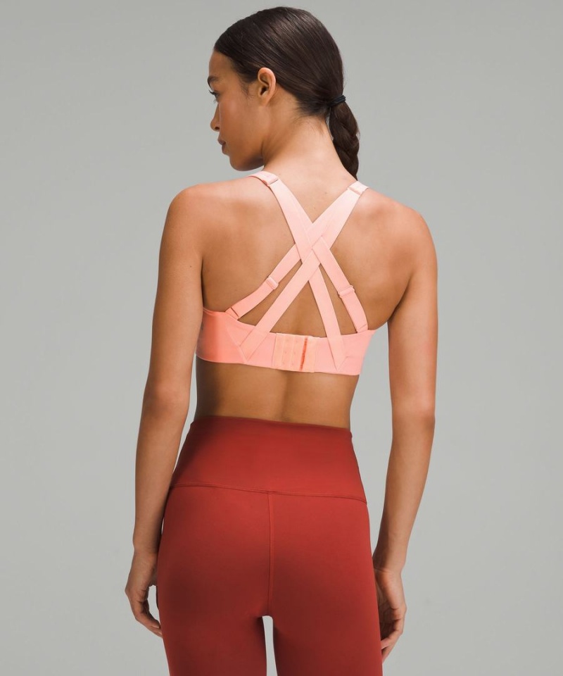 Lululemon Energy Bra High Support, B–DDD Cups Sport BH Dam Rosa Sverige | GCVFLB863